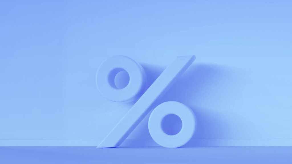 Simbolo de porcentagem que representa a taxa selic em janeiro de 2026.